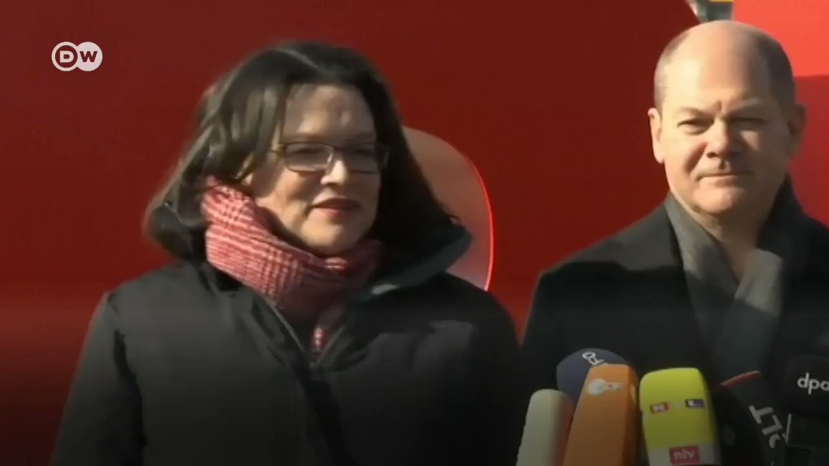 SPD parliamentary group leader and pro-GroKo campaigner Andrea Nahles is still optimistic of a Yes result in the party members' vote