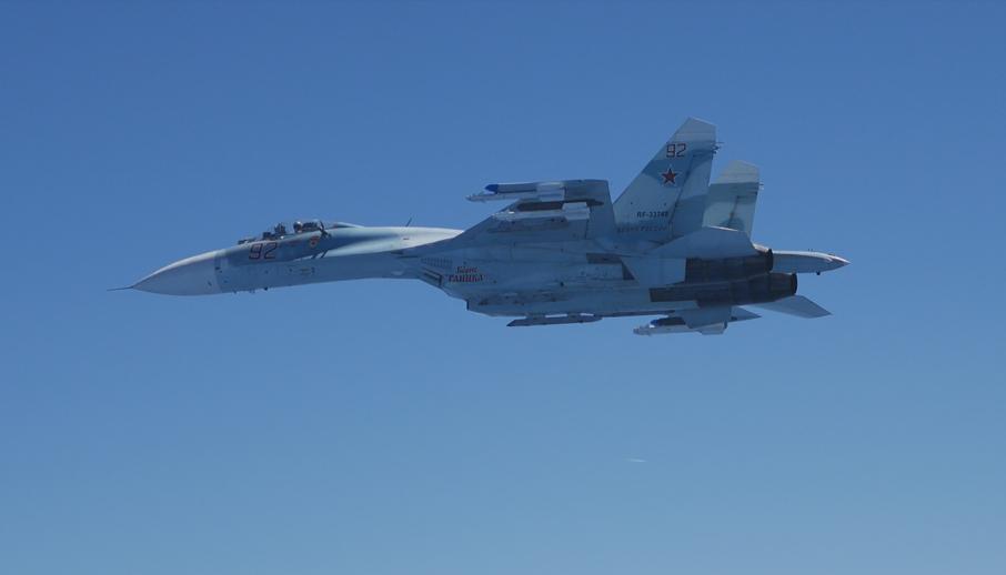 Russian flankers approached Germany. They were identified by two Eurofighters from Laage's QRA.