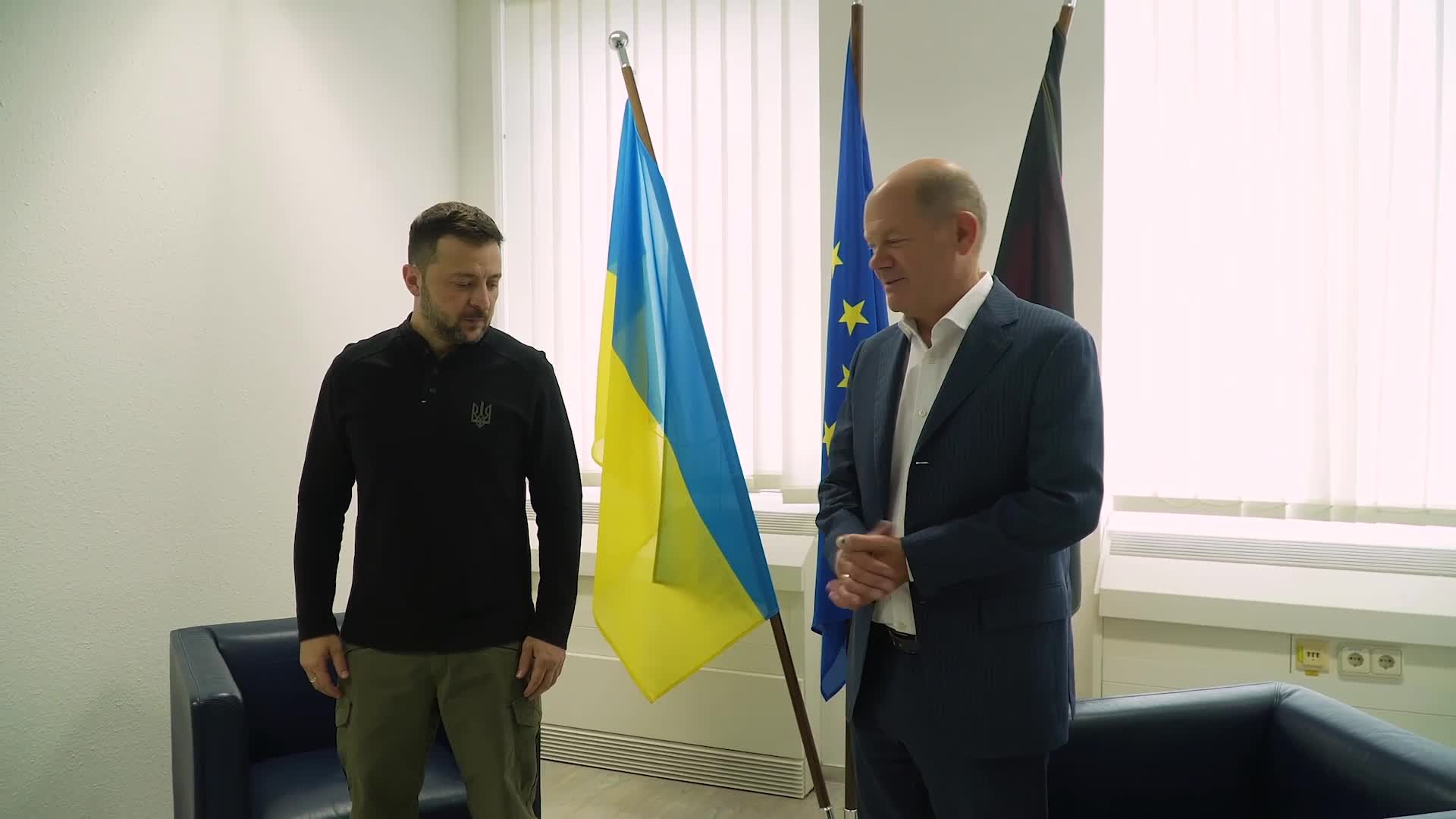 O presidente Zelenskyi se reuniu com o chanceler federal Olaf Scholz na Alemanha