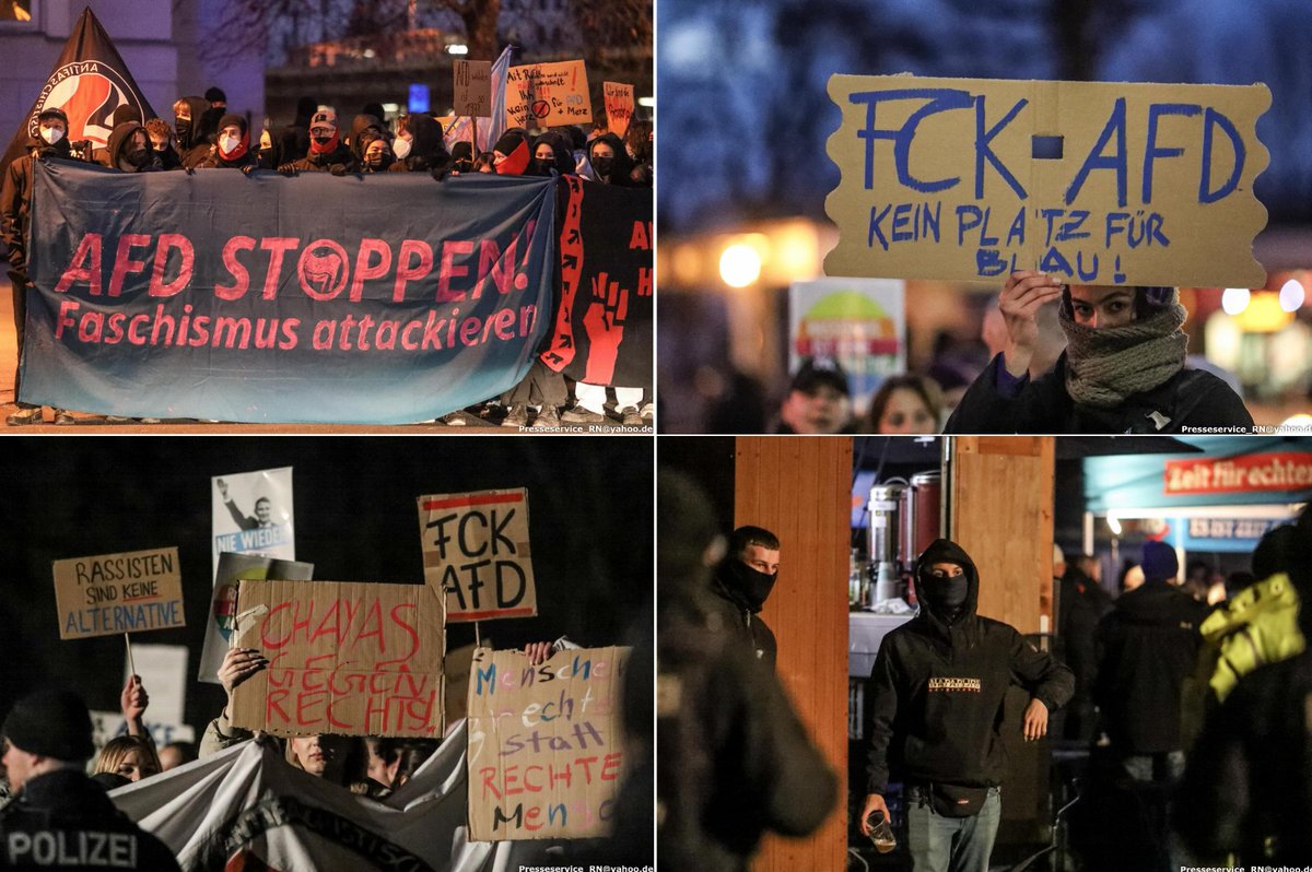 In Falkensee near Berlin, there were protests today against an AfD election rally. Around 500 people took part in an Antifa demonstration. The extreme right-wing party mobilized around 150 like-minded people, including a group of neo-Nazis