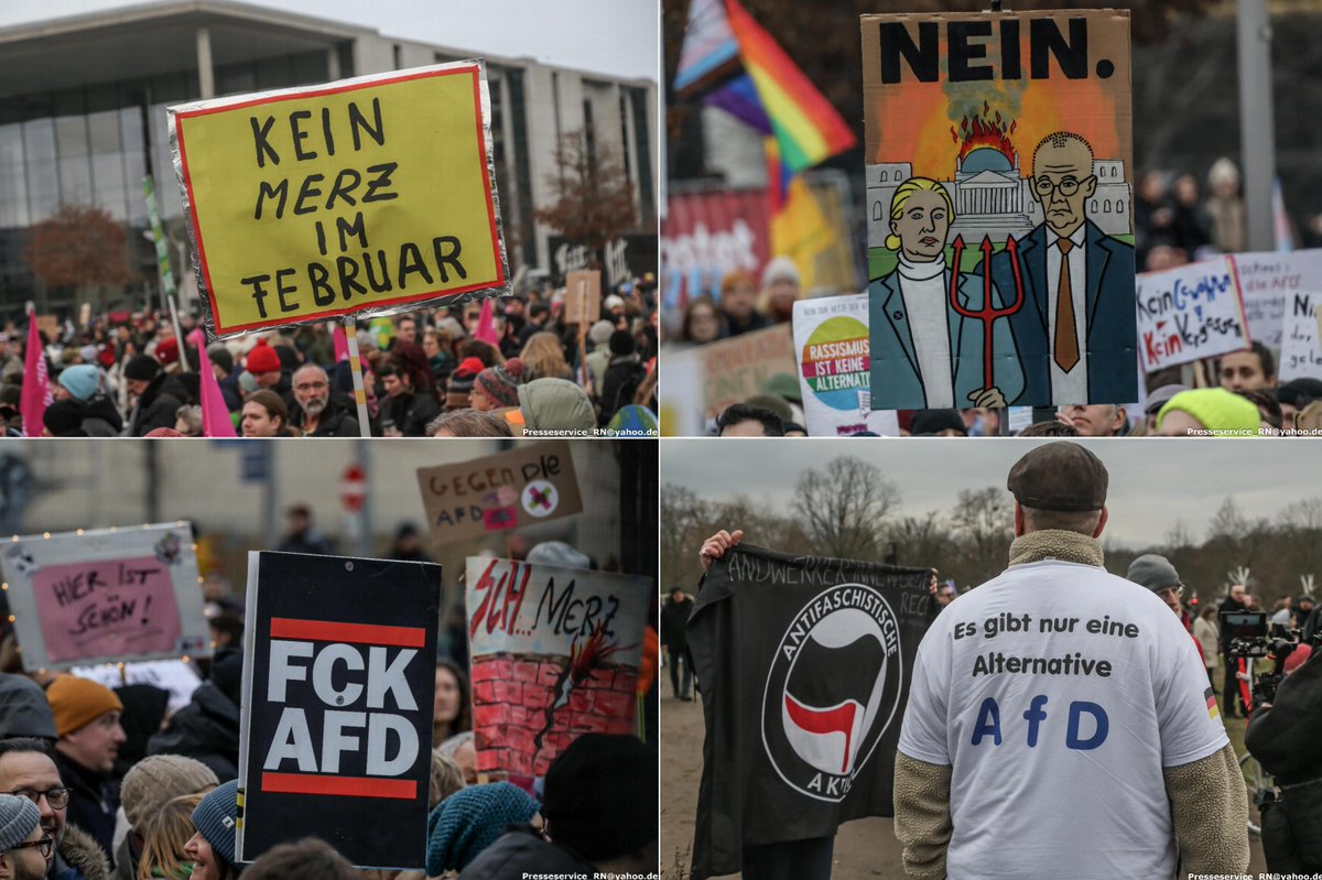 In Berlin today there were further protests against the Merz CDU's pandering to the AfD. Around 200,000 people took part in a rally in front of the Reichstag with a demo to the CDU headquarters