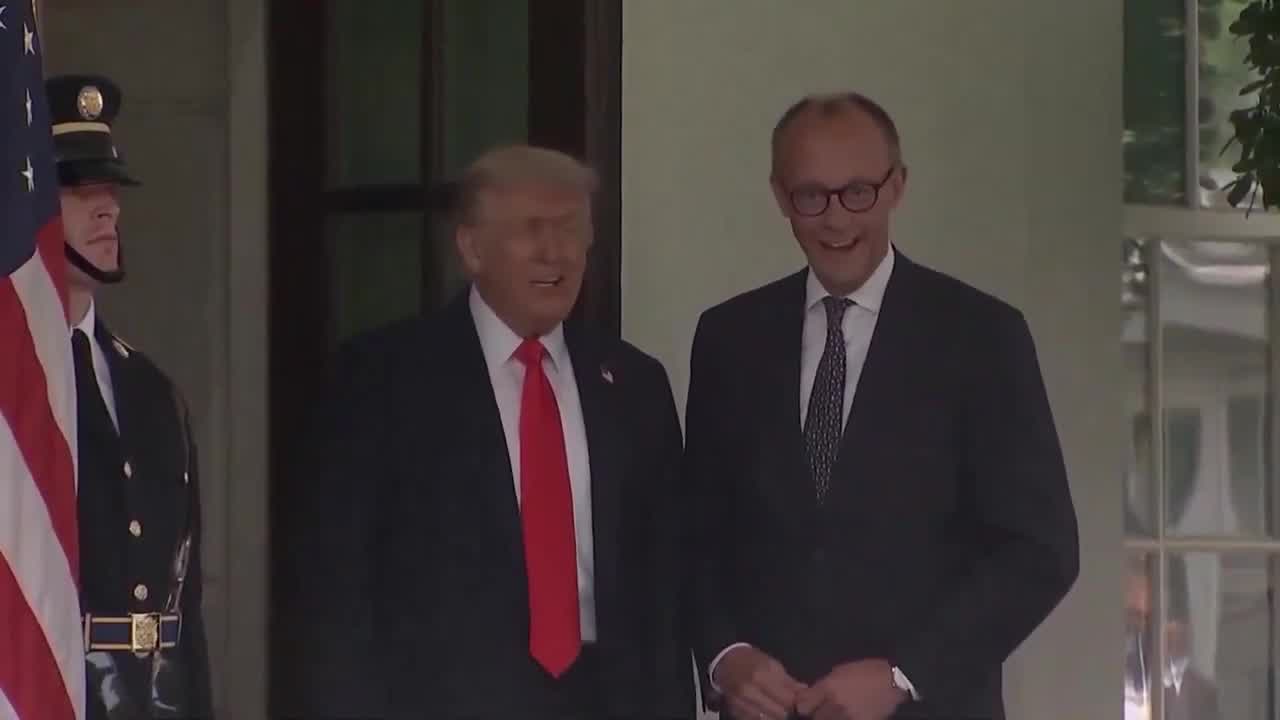 .@POTUS يرحب بالمستشار الألماني فريدريش ميرز في البيت الأبيض