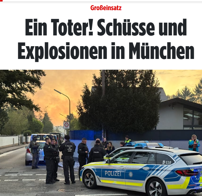 Munich: a male body was found. Another person also suffered gunshot wounds. The exact circumstances are still unclear