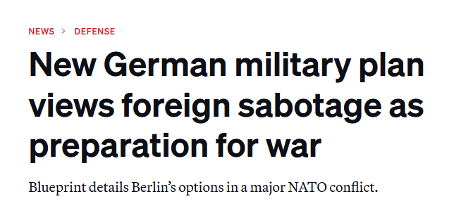 Germany’s military now treats cyberattacks, sabotage and disinformation as possible early acts of war. The Operational Plan for Germany (OPLAN) warns that hybrid attacks may be used to prepare a full military confrontation.  As NATO’s main logistics hub, Germany expects to be targeted early in any major conflict, including attacks on both military and civilian infrastructure.